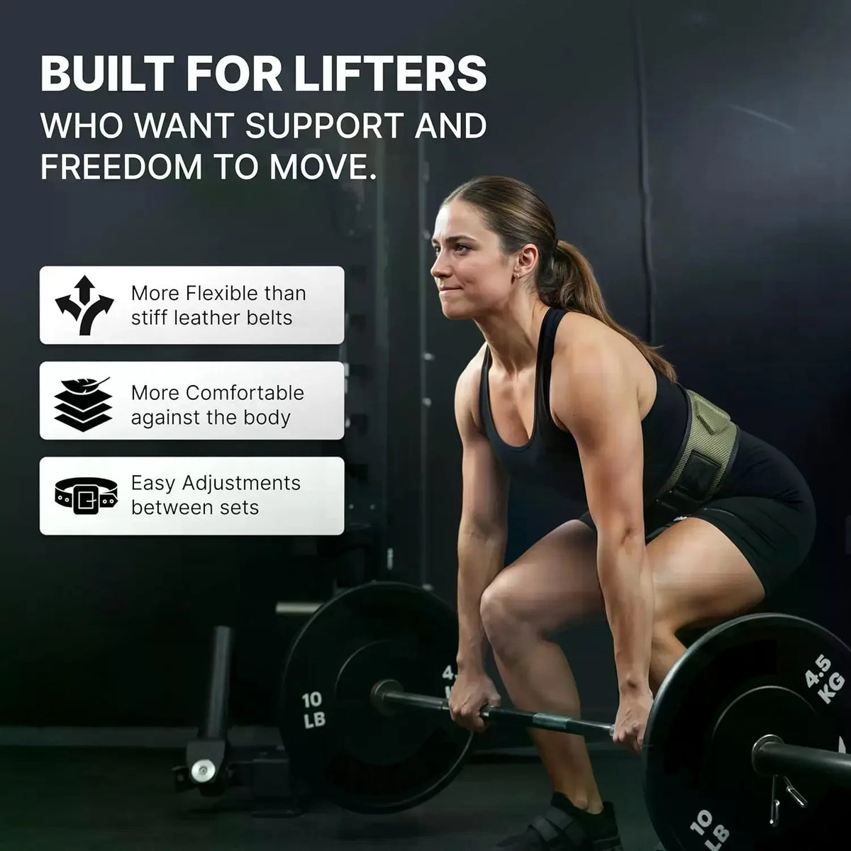 Adjustable Weightlifting Belt for Squats Deadlifts and Gym Workouts