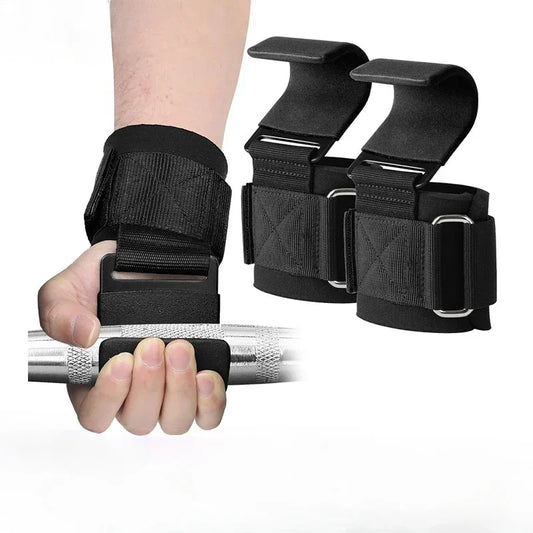 Non Slip Weight Lifting Hooks and Straps for Deadlifts