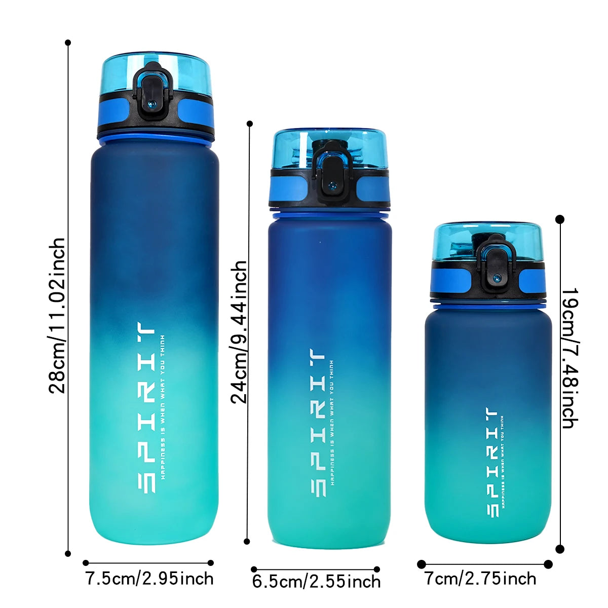 WIFEFUN Gradient Water Bottle Eco Friendly Outdoor Gym