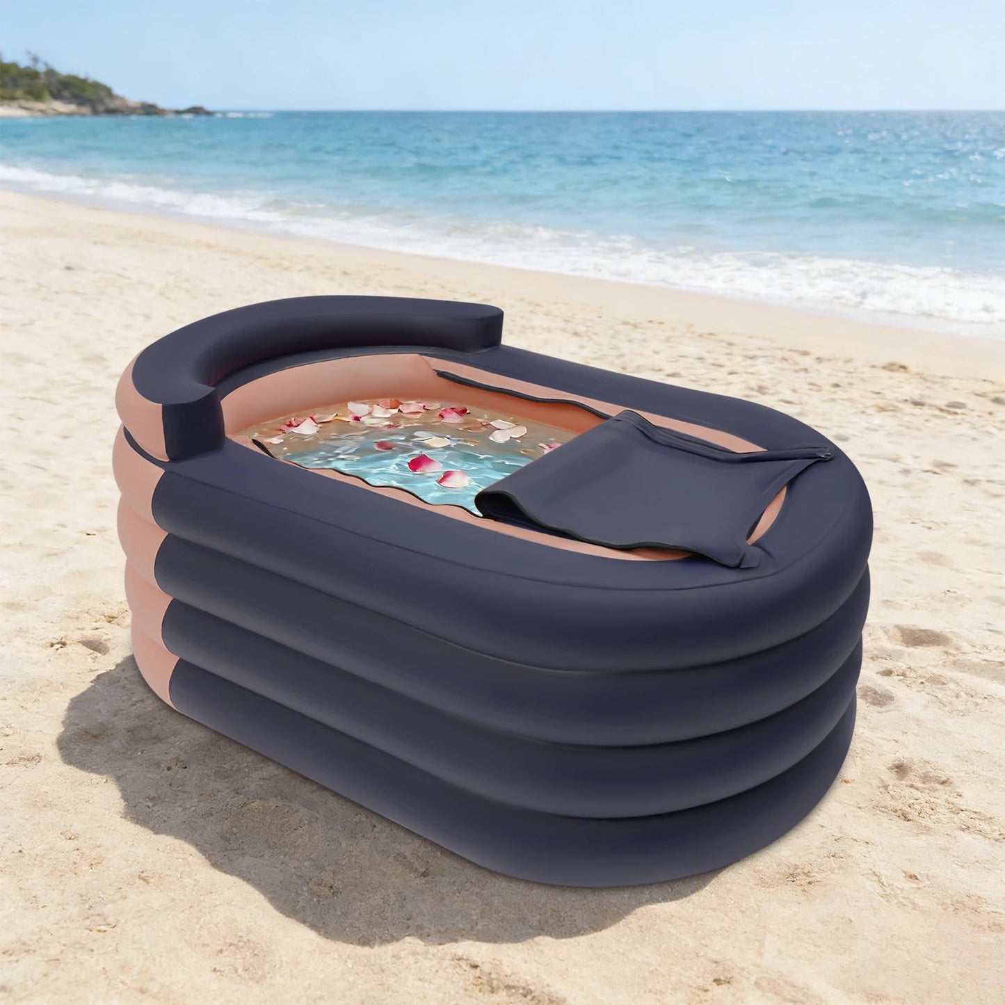 Inflatable Adult Bathtub With Electric Air Pump USB Drainage Pipe
