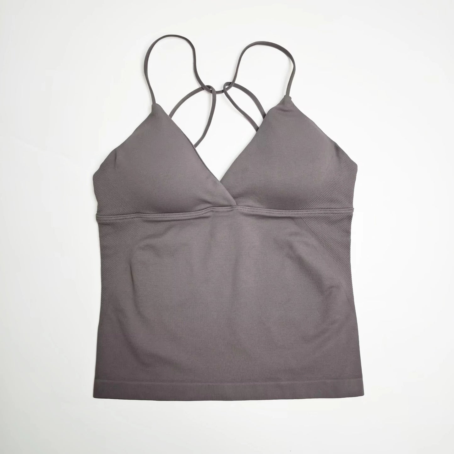 NCLAGEN Vision Twist Front Longline Top Women Seamless Yoga Tank