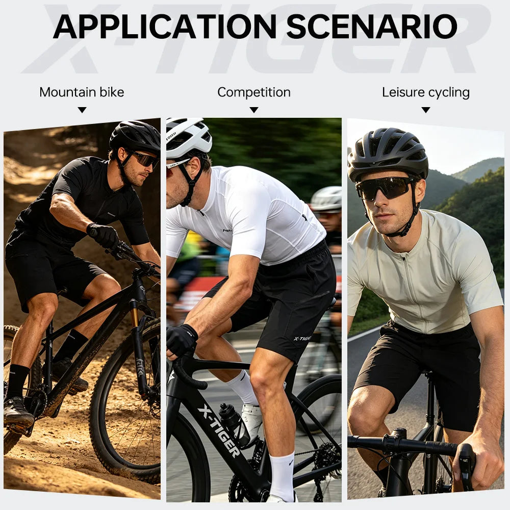 X-TIGER 2 In 1 Cycling Shorts Padded MTB Wearproof Waterproof
