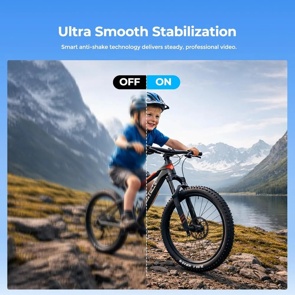 Mini 4K Body Camera 64GB WiFi EIS Stabilization Wide Angle