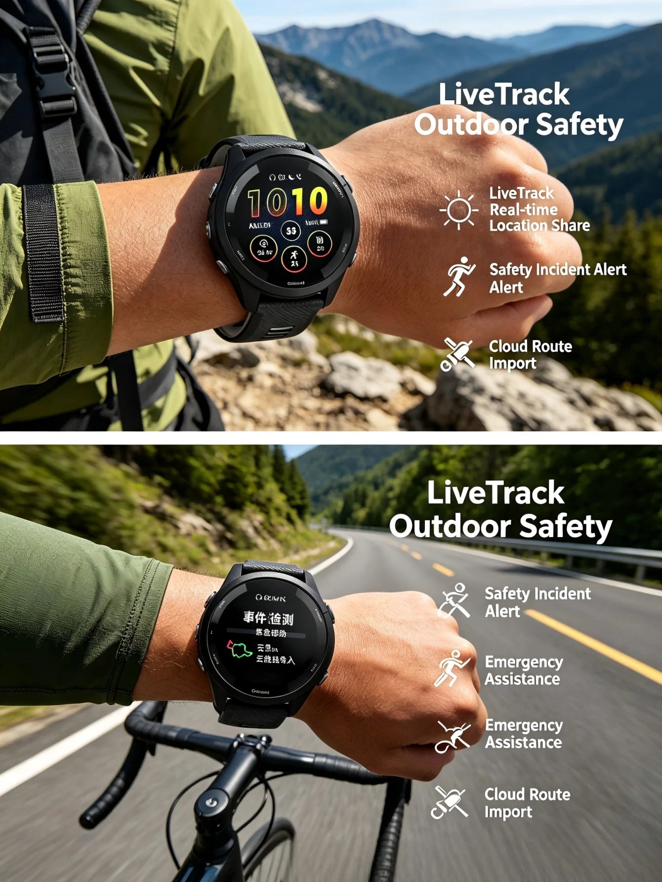 Garmin Forerunner 265 Outdoor GPS Smartwatch With Topo Map