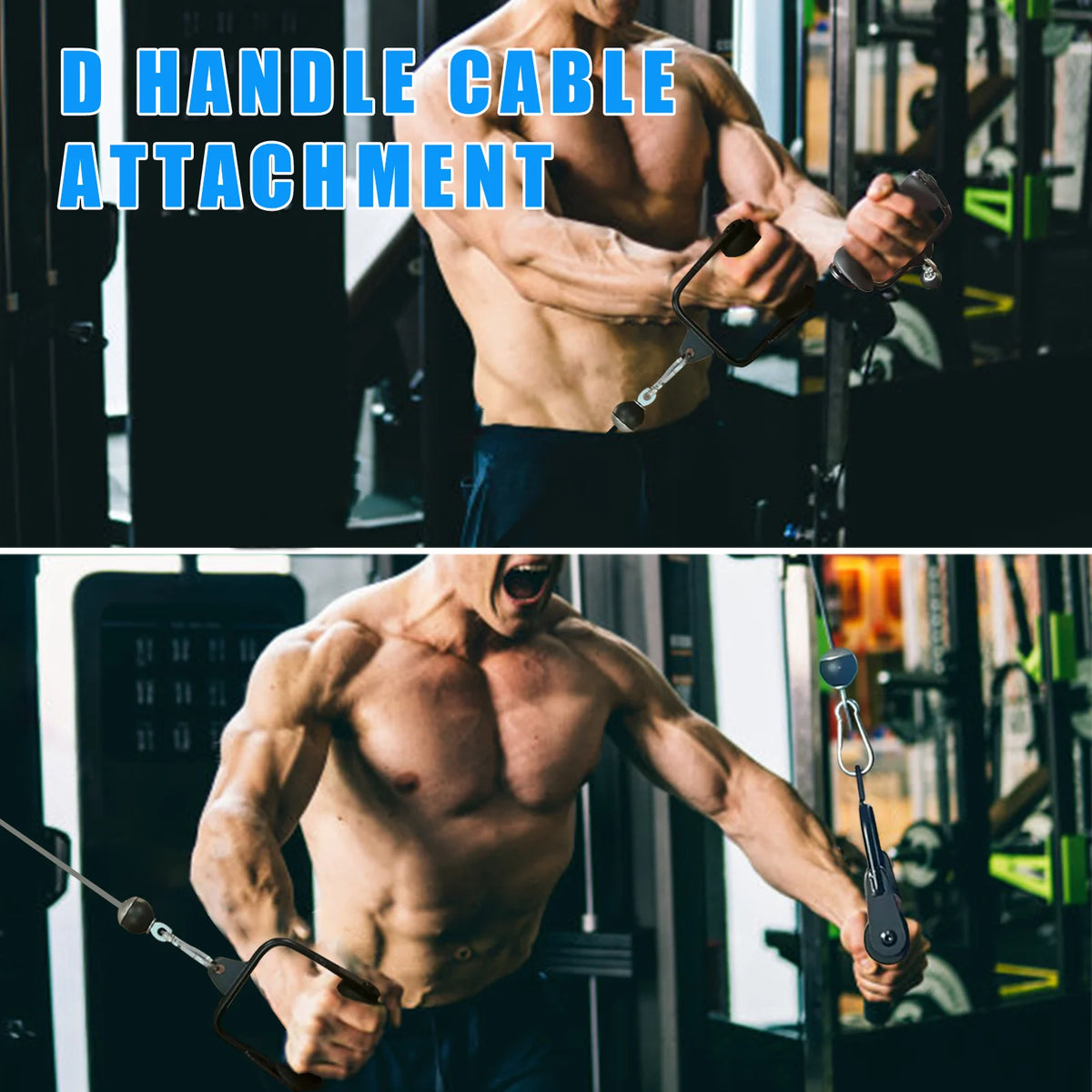 MARSAFIT Cable Machine Lat Pulldown Bar And Tricep Rope Attachment