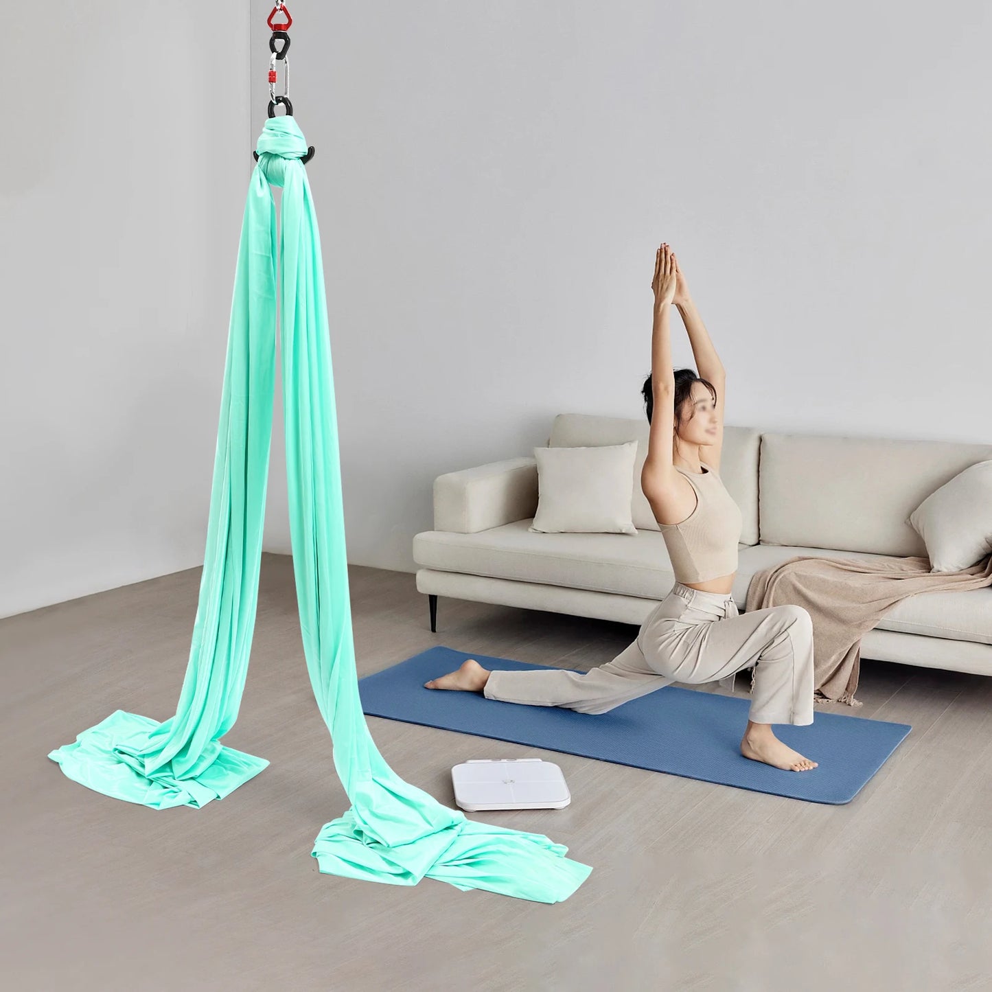 Aerial Yoga Hammock And Silk Ribbon For Dance Pilates Training