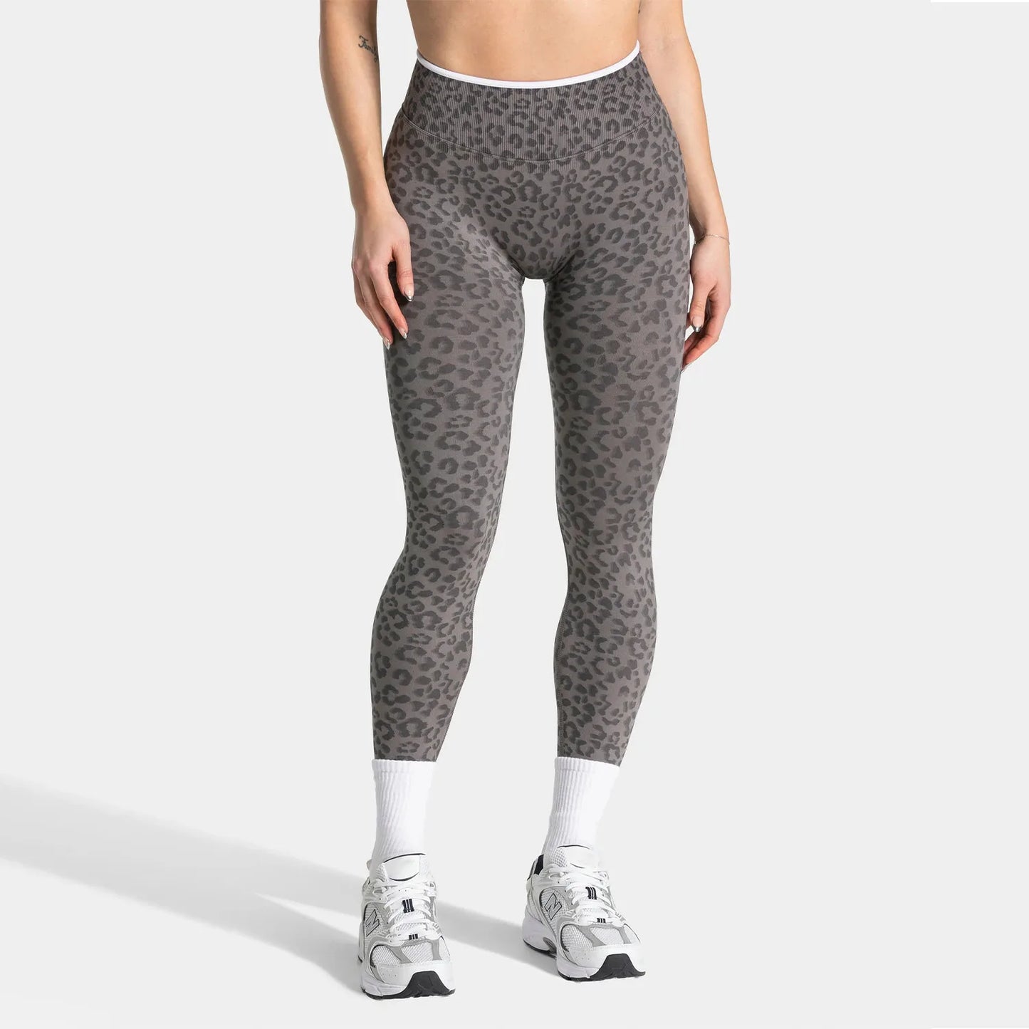 Everwanted Leopard Print Yoga Set Racerback Sports Bra High Waisted Leggings