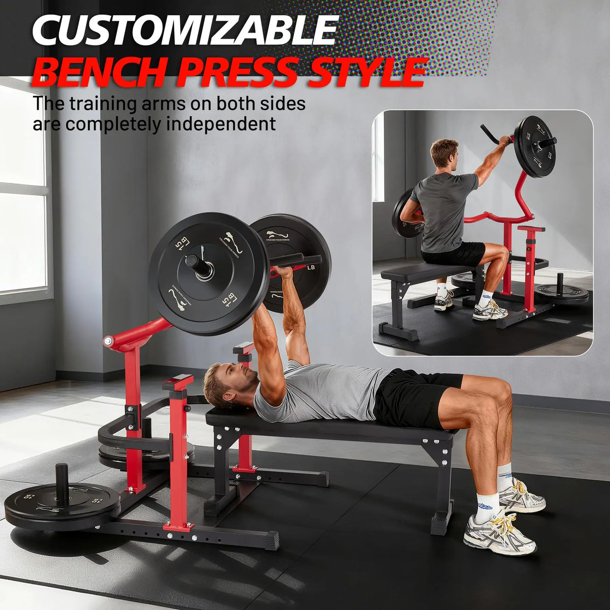 Chest Press Machine With Independent Arms For Home Gym Training