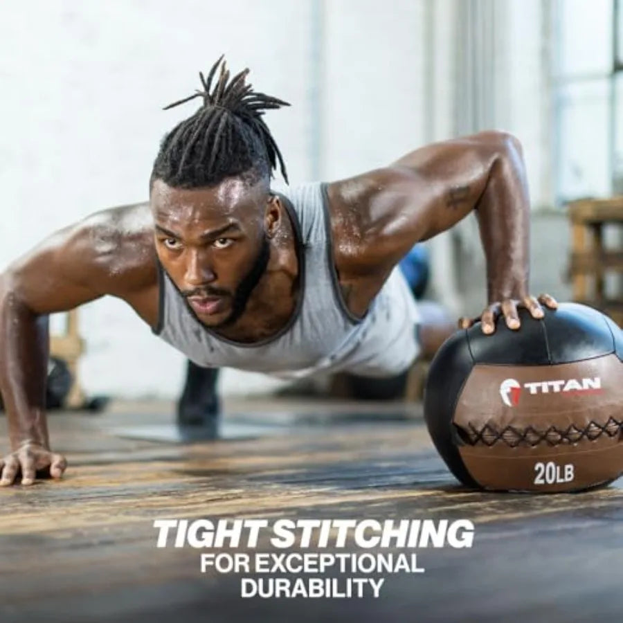 Durable Leather Wall Ball For Medicine Ball Strength Training