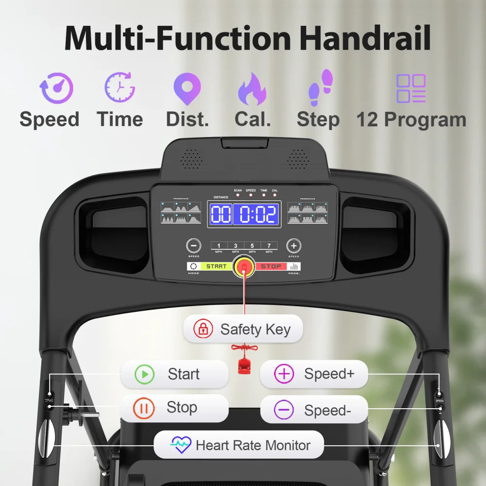 Home Treadmill 12 KMH Cardio Training For Indoor Use