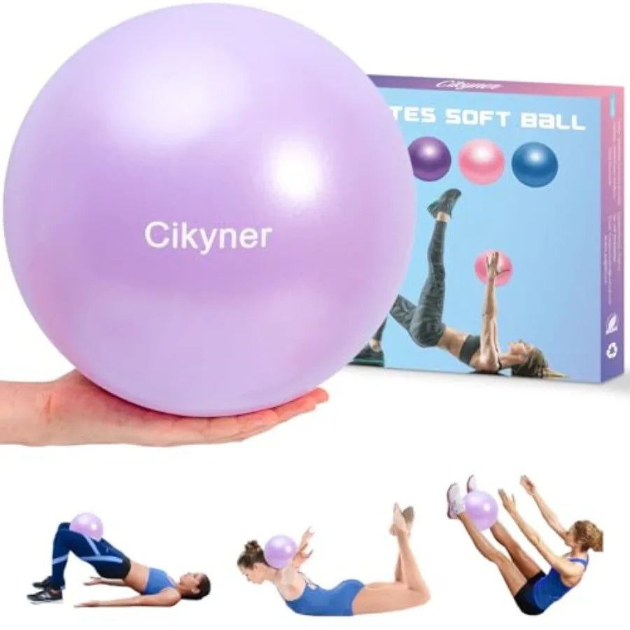 Soft Pilates Exercise Ball With Inflation Straw For Yoga Fitness