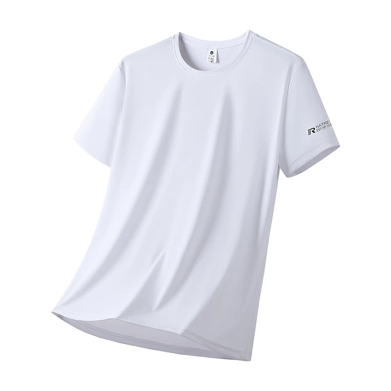 Unisex Quick Dry Ice Silk T Shirt Polyester Breathable Sports Top