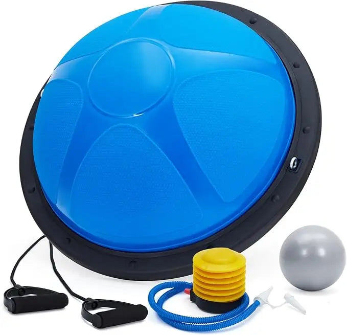 Half Exercise Ball Trainer With Non Slip Base And Pump