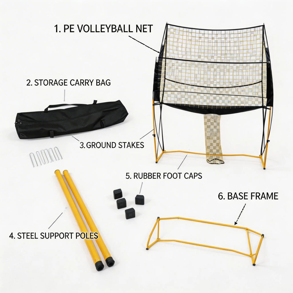 Adjustable Volleyball Training Net For Indoor Outdoor Skill Practice