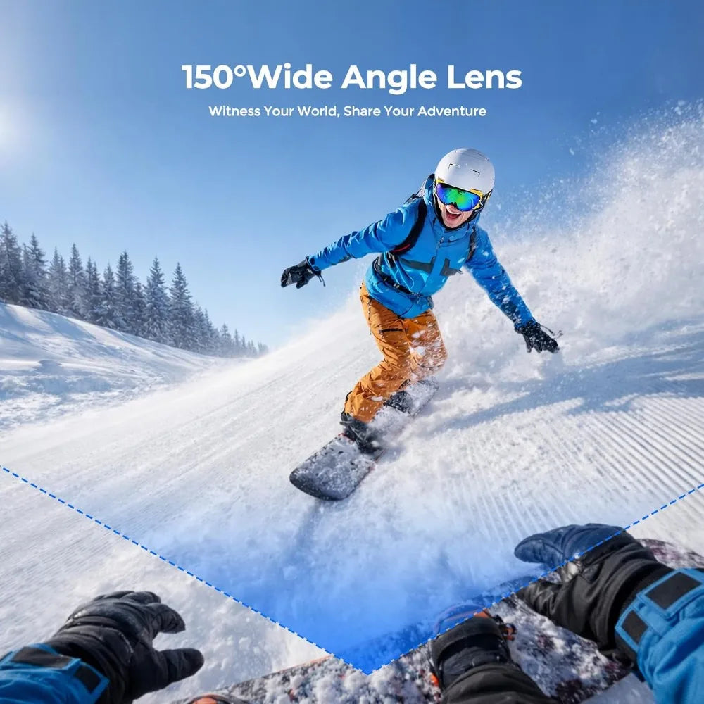 Mini 4K Body Camera 64GB WiFi EIS Stabilization Wide Angle
