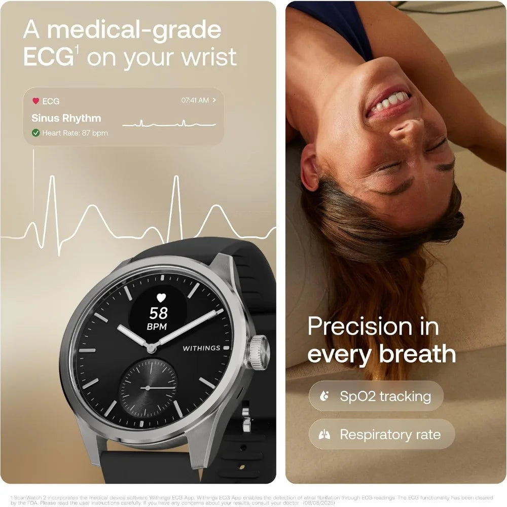 Hybrid Smartwatch With GPS Fitness Tracking And Sleep Monitoring 30 Day Battery