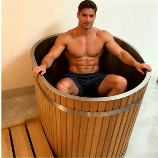Luxury Natural Cedar Ice Bath Cold Plunge Spa Tub Home