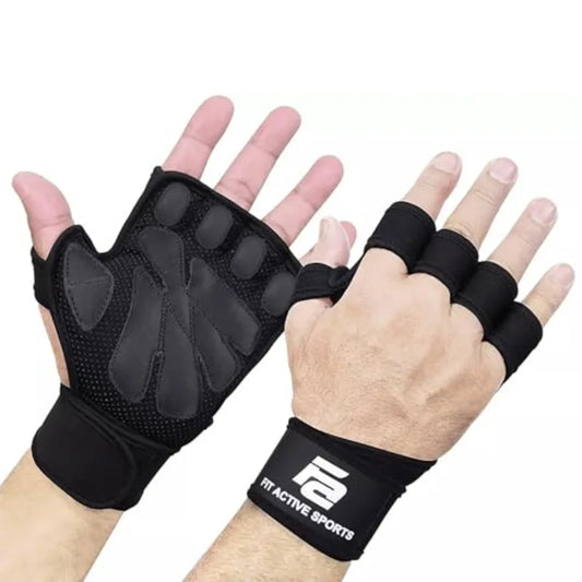 Ventilated Weight Lifting Gloves With Built In Wrist Wraps