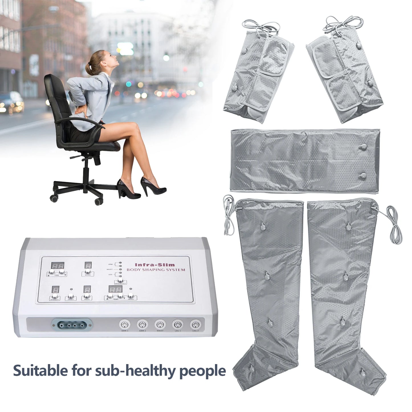KYD-A1217 Air Pressure Massage Heating Body Slimming Leg Massager