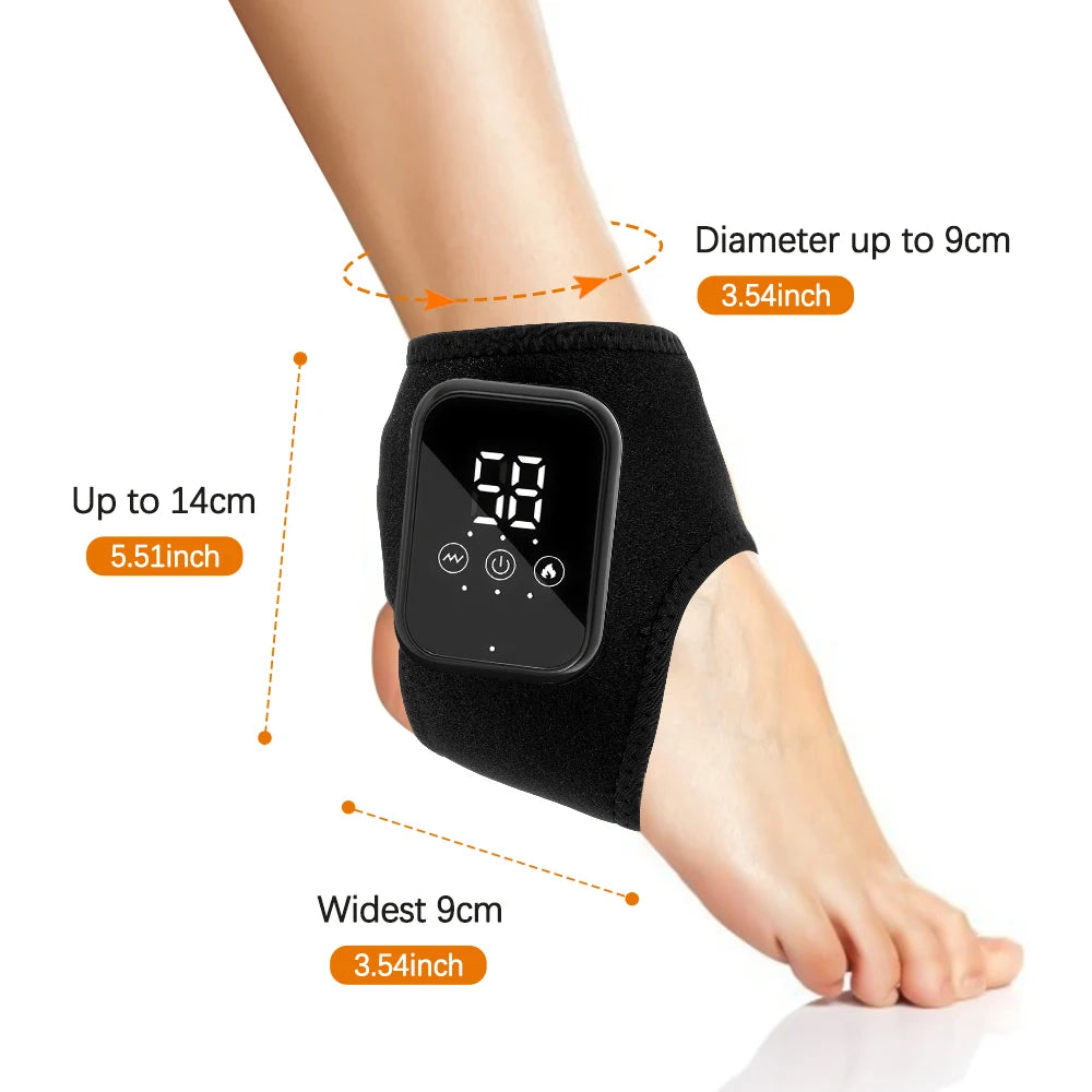 Hailicare Cordless Heated Ankle Brace With Vibration Massage