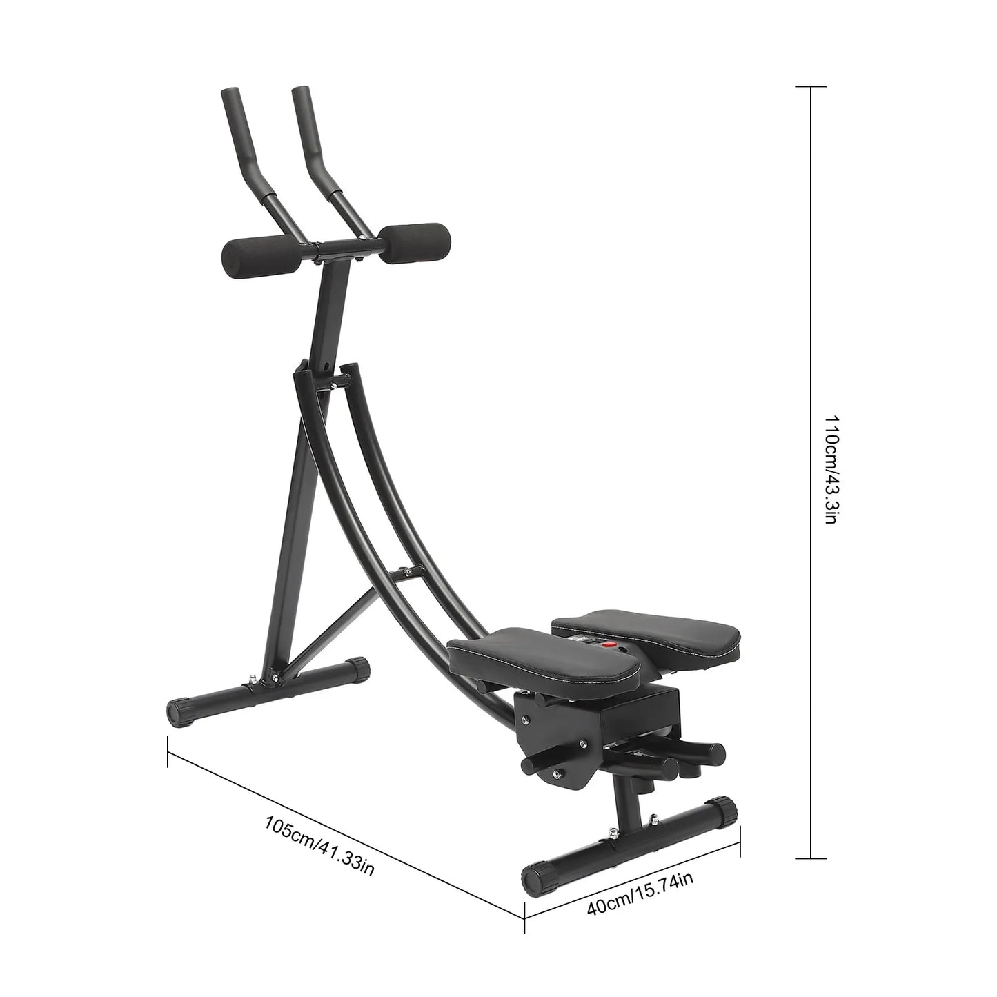Ab Machine With LED Display, 330lbs Capacity, Foldable Home Gym