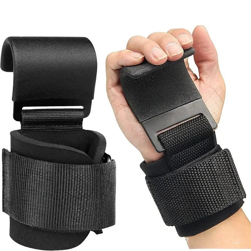 Non Slip Weight Lifting Hooks and Straps for Deadlifts