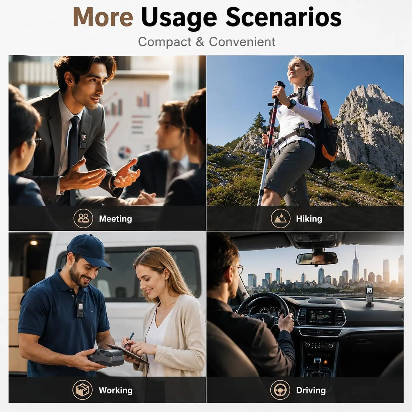 Wearable Mini Body Camera With 128GB Storage And Magnetic Clip Hands Free POV