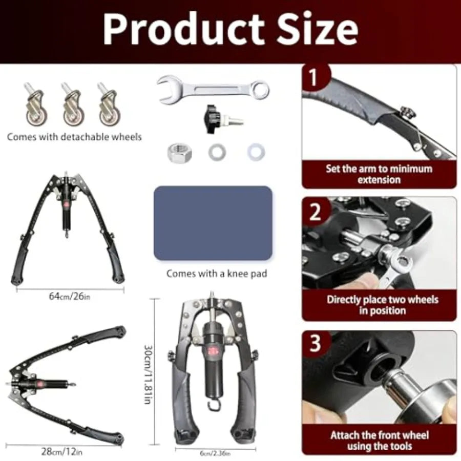 3-In-1 Twister Arm Trainer With Ab Roller Wheel Hydraulic Resistance