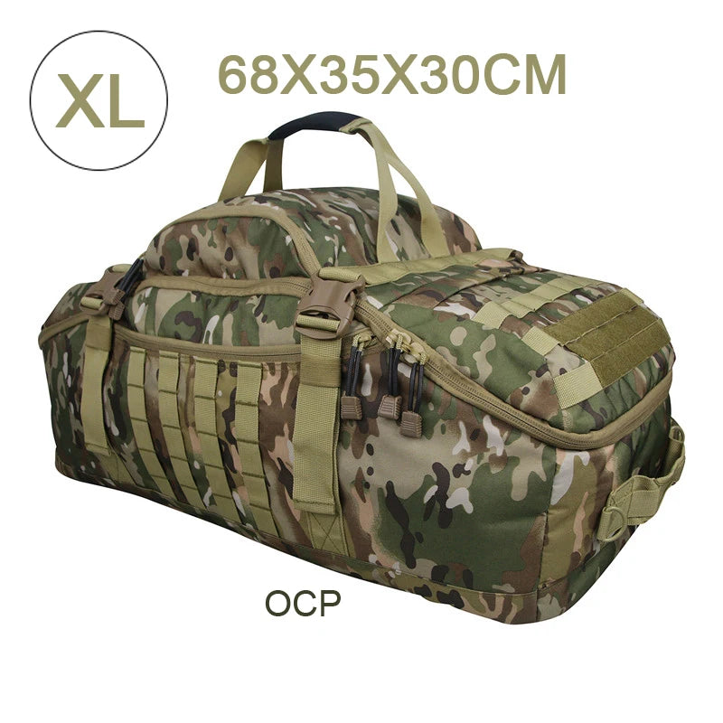LQARMY 3 Way Duffle Bag With Backpack Crossbody Shoulder