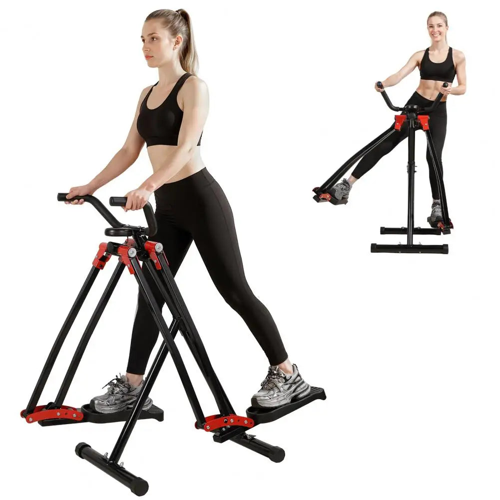 Foldable Air Walk Elliptical Machine Portable LCD Home Fitness Device
