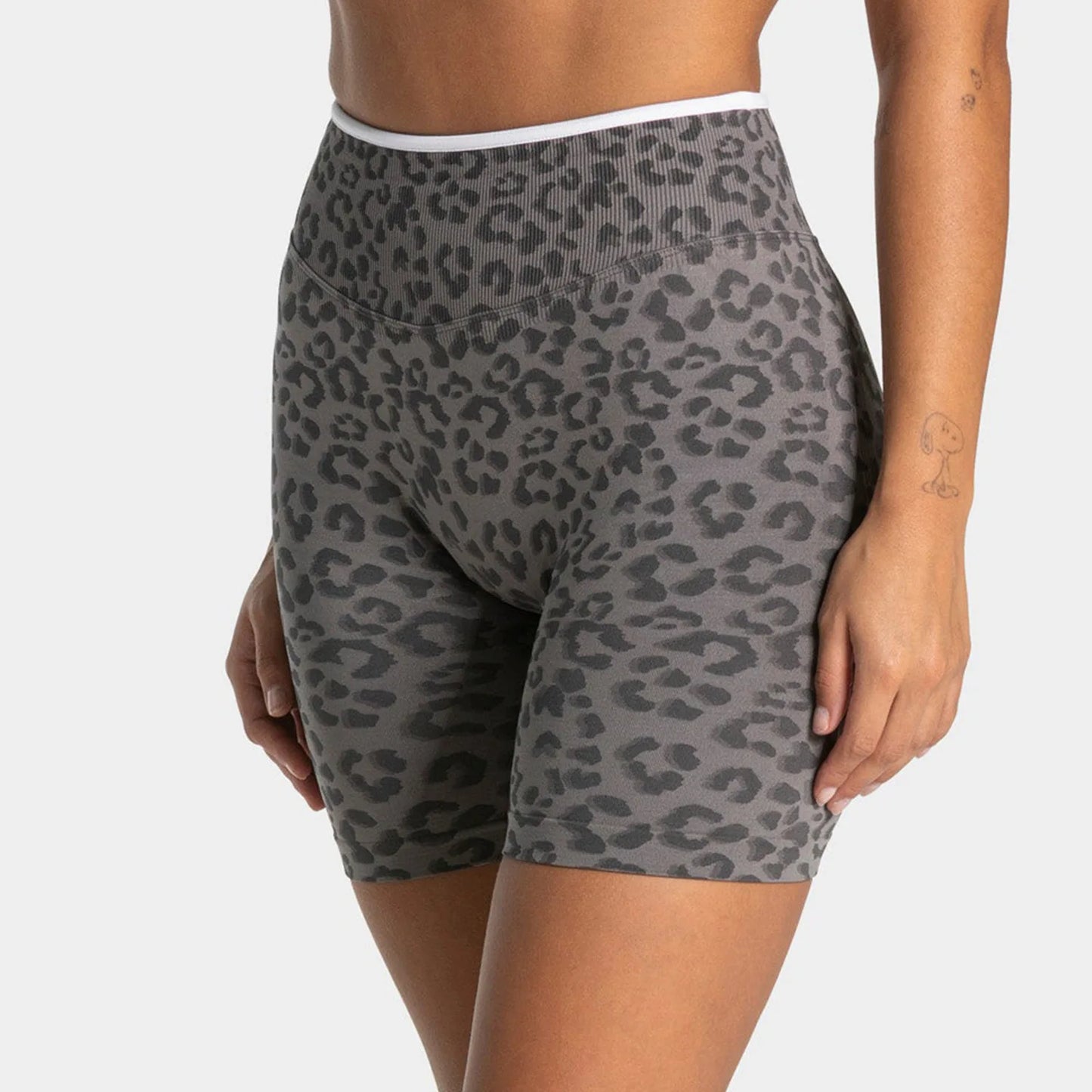 Everwanted Leopard Print Yoga Set Racerback Sports Bra High Waisted Leggings